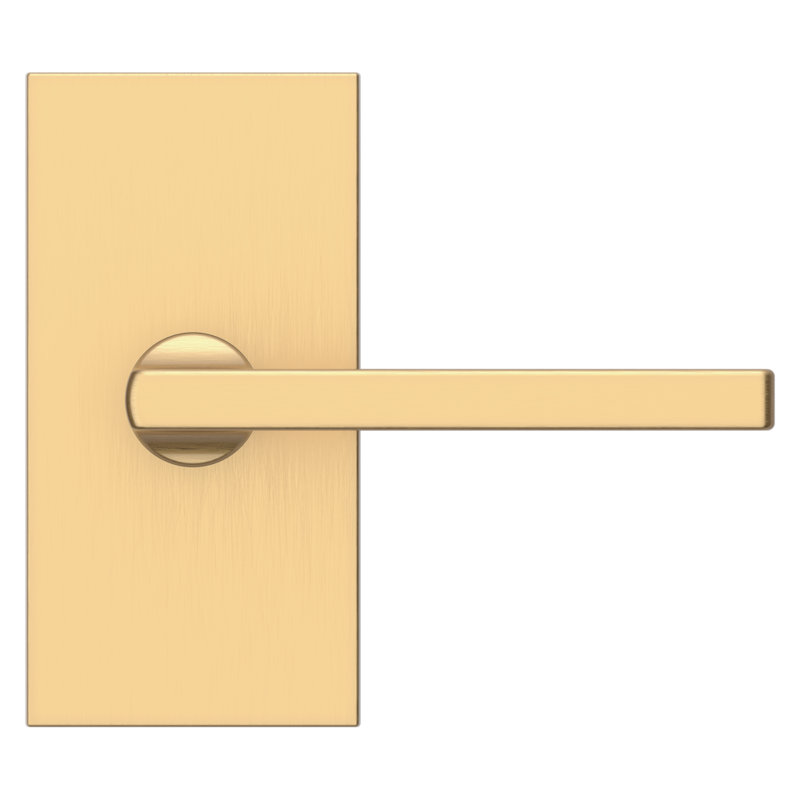 5 H X 5.53125 W X 5 Double Dummy Door Lever, Satin Brass