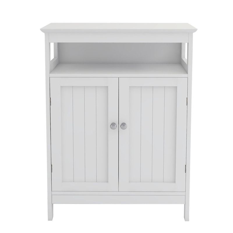 Armoire de rangement pour salle de bain avec portes à double volets - blanc