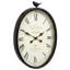 Horloge murale ovale en métal avec oiseau Scriber
