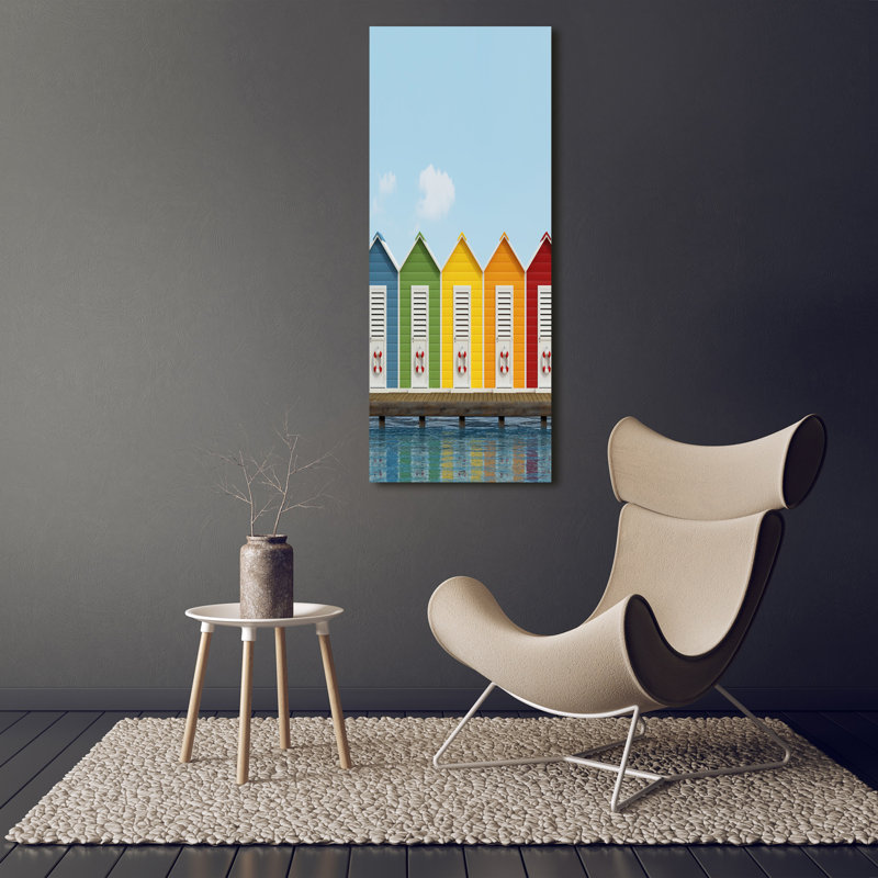 Beach Cabins - Wrapped Canvas Print