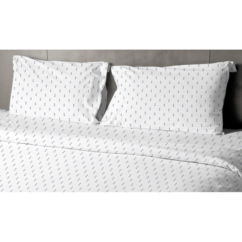 Ensemble de draps 100% coton 200 fils Stapp, Grand, À pois