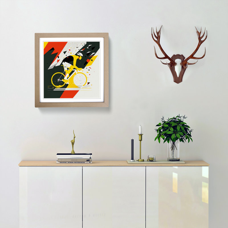Tour De France Suprematism - Framed Print, Oak