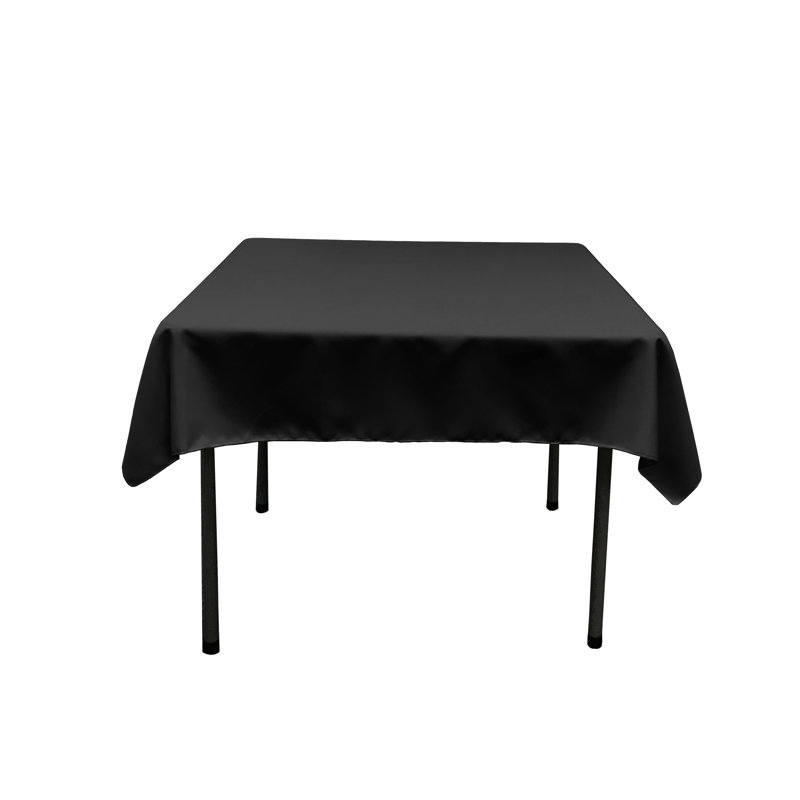 Nappe de couleur unie carrée - Basics by Wayfair ™, Noir, Carré de 58 po