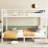 Metal Queen Over Queen Bunk Bed For Teens And Adults,Space-Saving/Noise Reduced/No Box Spring Needed,White