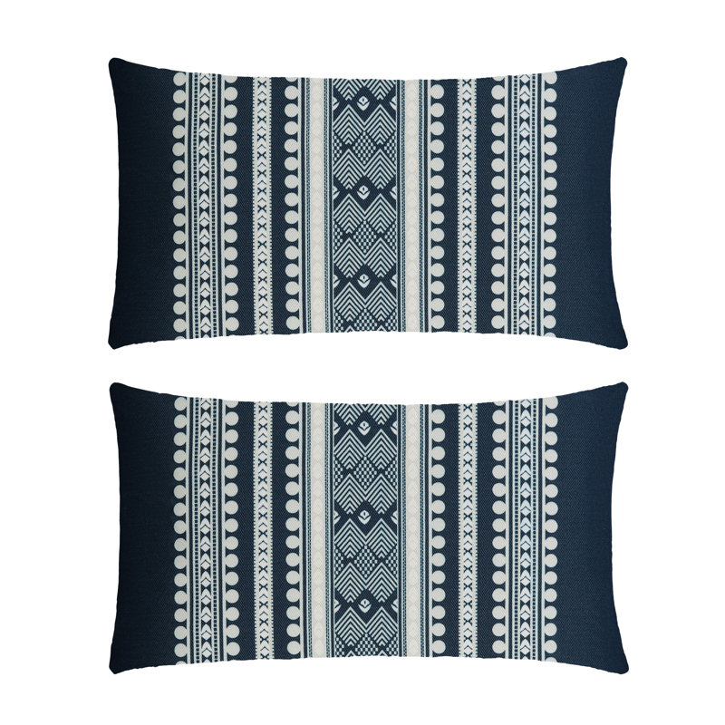 Housse de coussin rectangulaire d'extérieur Barani, Marine