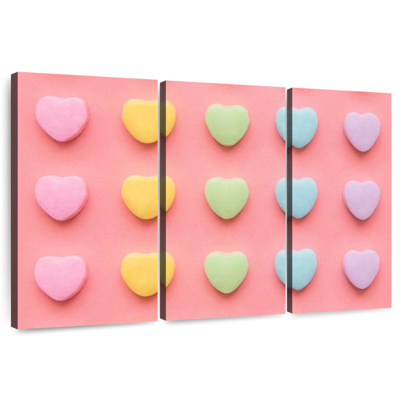 Hardie Pastel Hearts, 48" H x 74" W