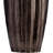 Leika Modern Glam Sculptural Metal and Aluminum Decorative Vase with Textured Striped Design and Organic Rim Detailing-768187556