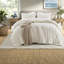 Ensembles de literie pour grand lit douillet en chenille douillette ivoire pour la maison