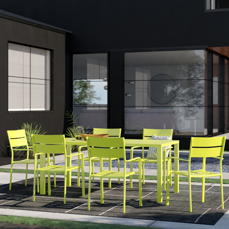 Ensemble repas 7 pièces Ottie, Vert