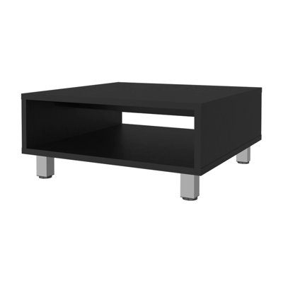 Modern Black Coffee Table With Ample Open Storage For A Beautiful Living Space User- Daily Needs