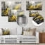 Fougère jaune gris rêve II - décoration murale florale en métal-92739150