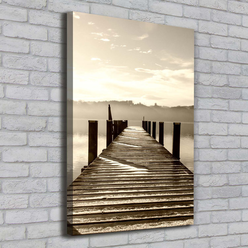 Wooden Pier - Wrapped Canvas Print
