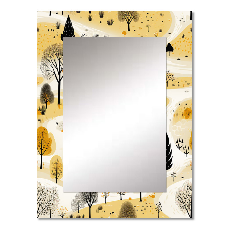 Kliebert Autunm, paysage minimaliste jaune, 32 po x 24 po