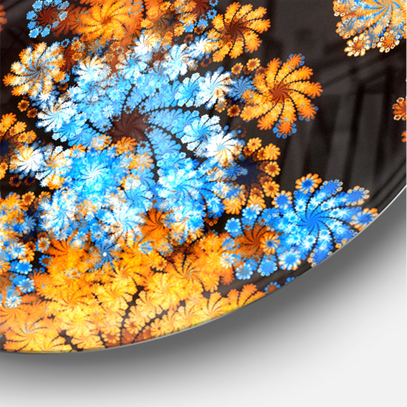 Rotating Colorful Flowers - Horloge murale moderne, Surdimensionné