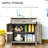 Farmhouse Sideboard Buffet Cabinet, Barn Door Style Kitchen Cabinet, 32" Accent Cabinet-430892745