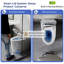 Toilette intelligente avec bidet intégré, bidet et lavage arrière, chasse d'eau automatique et occultante, siège confort allongé avec séchoir à air, capteur de pied et télécommande