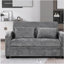 Canapé-lit convertible 61,6 po en chenille convertible moderne avec dossier réglable, 2 coussins, porte-gobelets, ports USB pour le salon, appartement, gris-1934559363