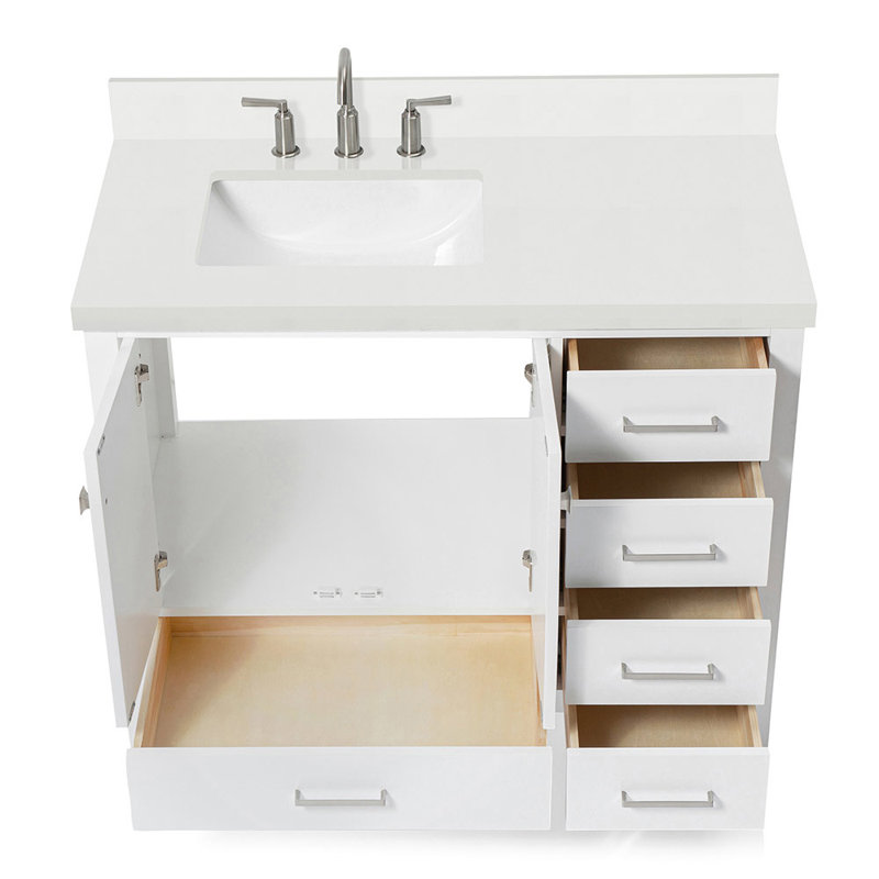 Ensemble de meuble-lavabo simple 43 po Cambridge, Blanc