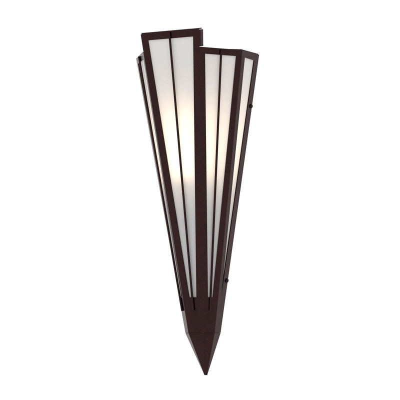 Applique murale 7,25 po de largeur Brum, Idalight, Bronze acajou, Gris