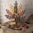18.25"H Burlap/Wooden Turkey Table Decor