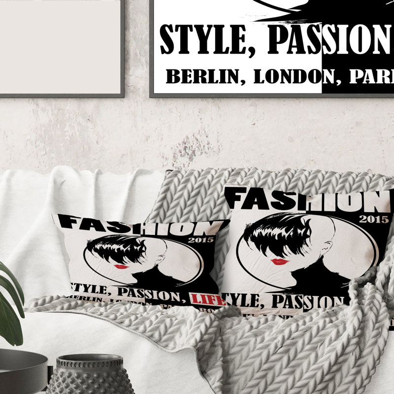 Housse et insert de coussin rectangulaire Style Passion Life Fashion Girl III