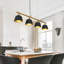 Luminaire suspendu en laiton 4 lumières 4 lumières pour îlot de cuisine (sans ampoules)