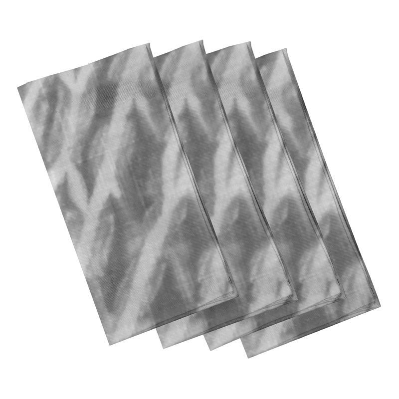 Ensemble de serviettes 4 pièces Grand Ridge Shibori, L 18 po x L 18 po, Bleu