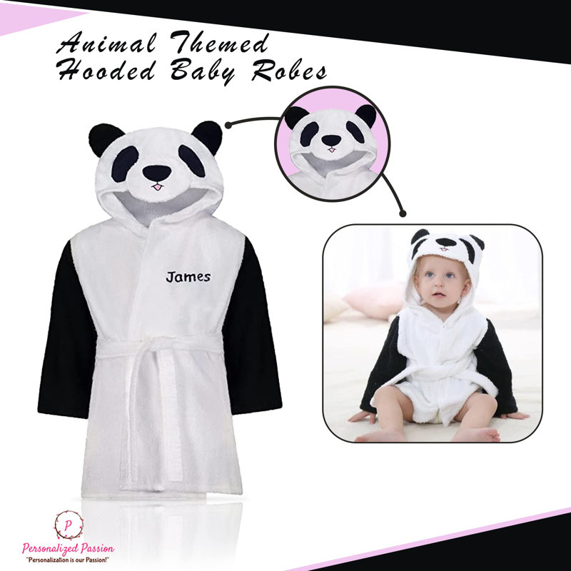Peignoir pour bébé avec capuche pour enfants, M, Oui