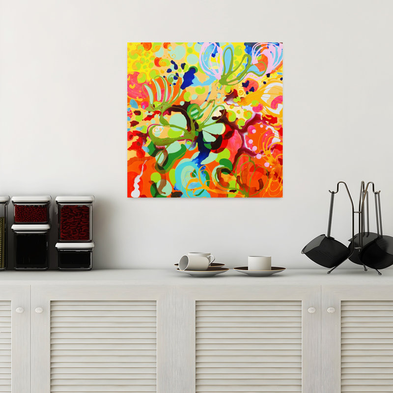 Skylark, art abstrait contemporain, H 18 po x l 18 po