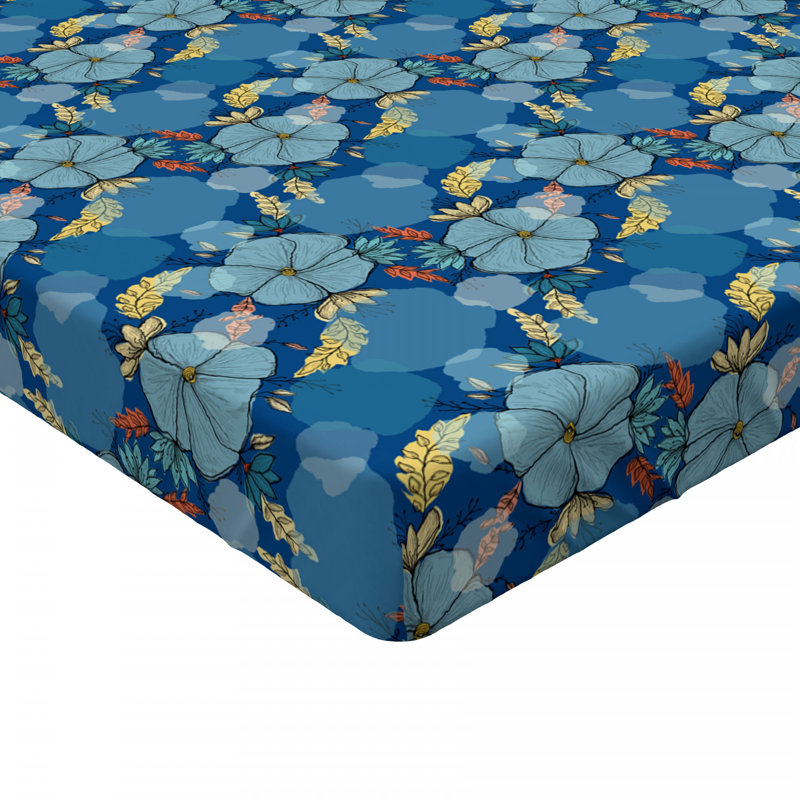 Microfiber Floral Fitted Sheet, Twin XL Fitted Sheet