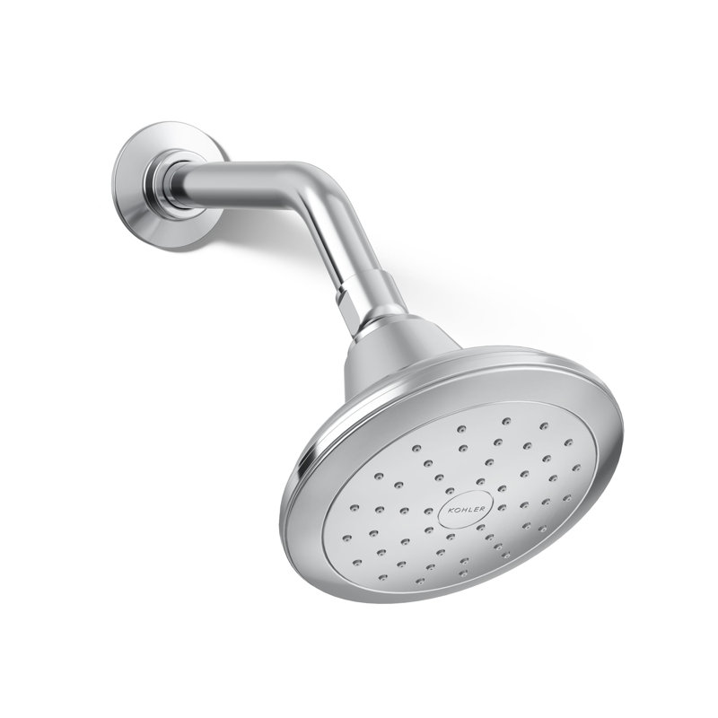 Pinstripe Single-Function Full/Standard Fixed Shower Head, Polished Chrome