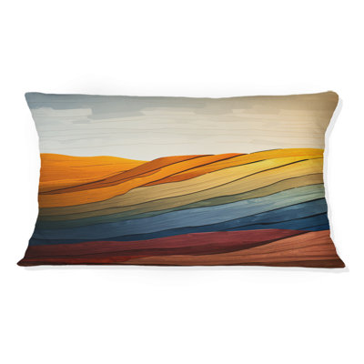 Coussin décoratif paysage «Bold And Expressive Mountains I - Mountains Lake»
