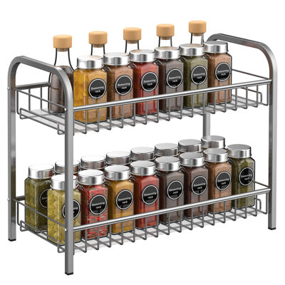 Freestanding Spice Rack with Adjustable Racks