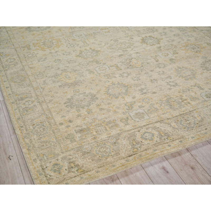 Verano Hand-knotted New Zealand Wool, Ivory/Silver Area Rug, Rectangle 2' x 3'