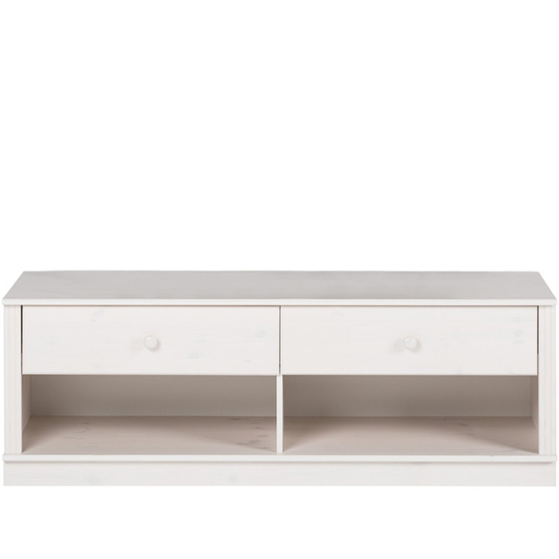 Aloisa Unfinished TV Stand, White