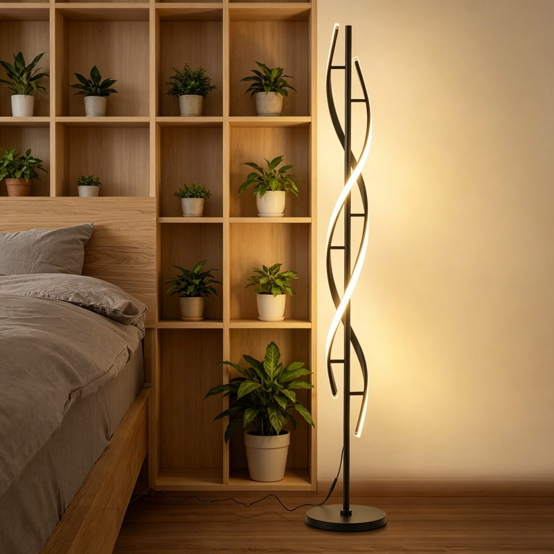 150cm Polished Column Floor Lamp