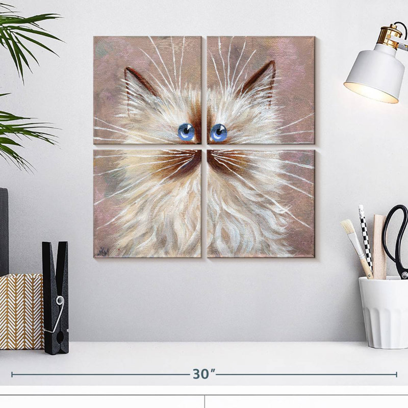 Chaton Brampt Seal Point, H 18 po x l 18 po