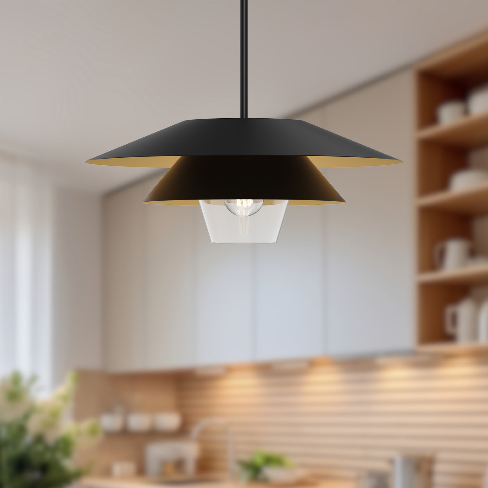 Davant Single Light Steel Pendant