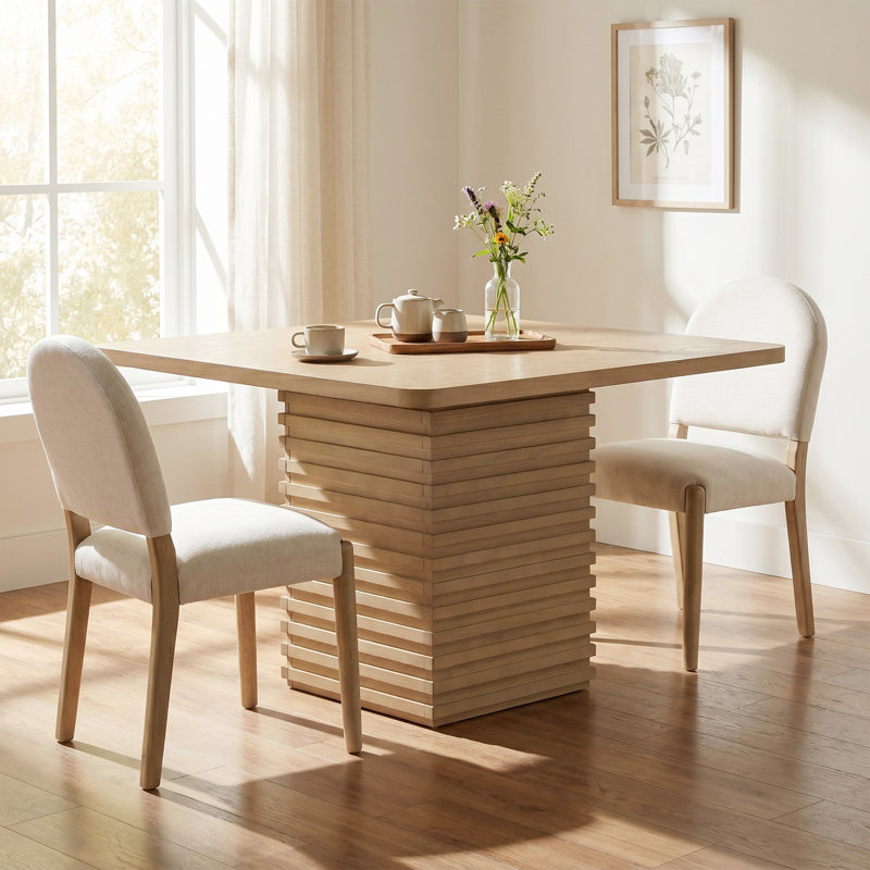 Table de salle à manger Liora, Frêne clair, 45 po x l 45 po x P 30 po