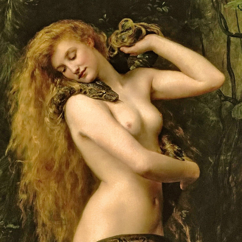 "Lilith" par John Collier, reproduction sur toile, H 60,25 po x l 38,25 po