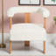 Fauteuil demi-tonneau Mid-Century moderne en velours blanc crème - Des sièges élégants et confortables pour n'importe quelle pièce