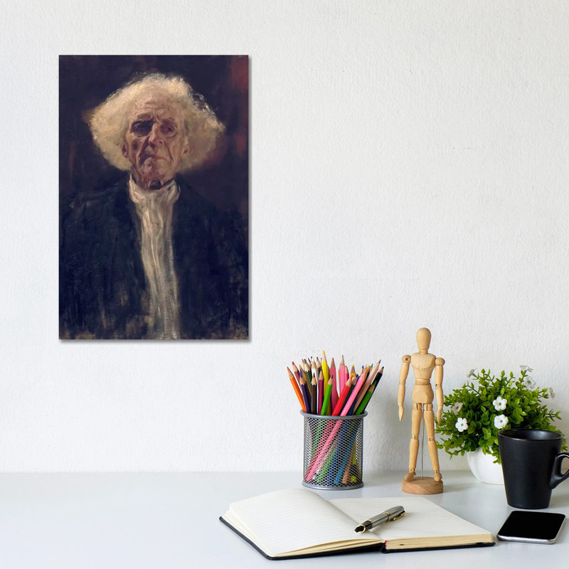 Study Of The Head Of A Blind Man by Gustav Klimt - Wrapped Canvas Painting, 20.32 cm H x 30.48 cm W