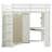 Sayer Wood Loft Bed with Wardrobe, Desk, Charging Station & Adjustable Spotlights-127343432
