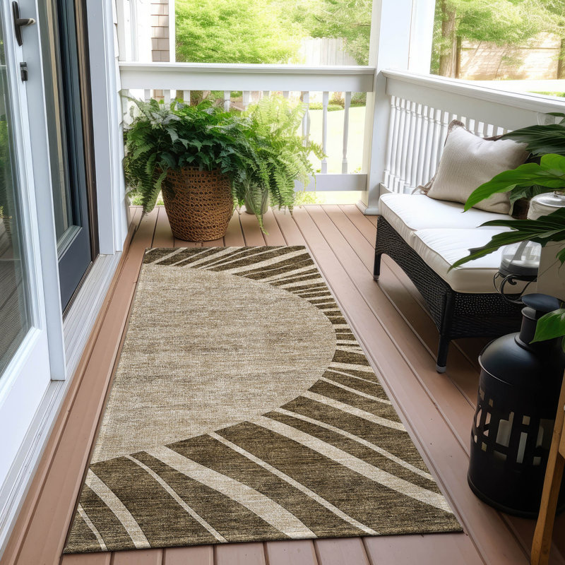 Tapis intérieur / extérieur Ayush, Tapis de couloir 2 pi 3 po x 7 pi 6 po