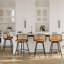 Ensemble de 4 tabourets de bar rotatifs 26 po H-619765381