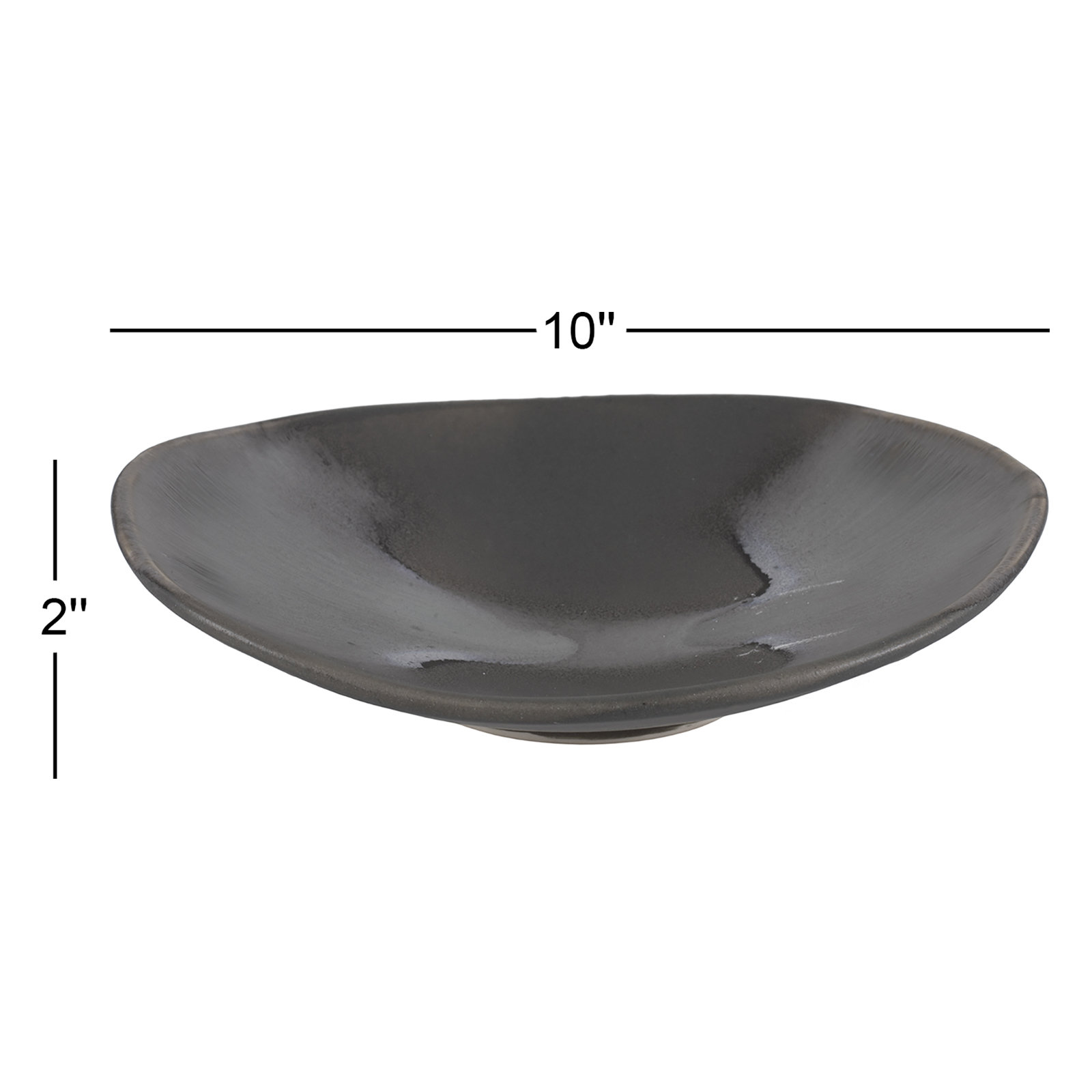 Nora Variegated Serving Bowl, Charcoal