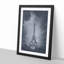 A Moody Eiffel Tower in Paris France - Picture Frame Graphic Art Print on MDF-55629676-55629671