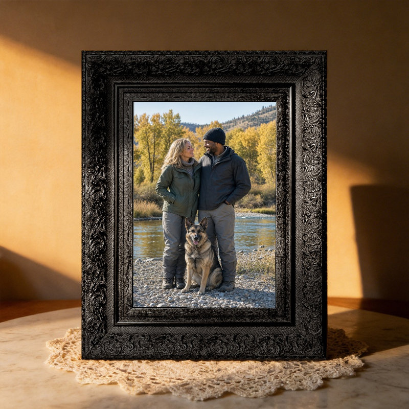 Cadre pour animal 8 "x 10" noir 1PC pour bureau