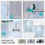 Porte de douche coulissante simple, porte de salle de bain sans cadre avec douche à l'italienne-123272786