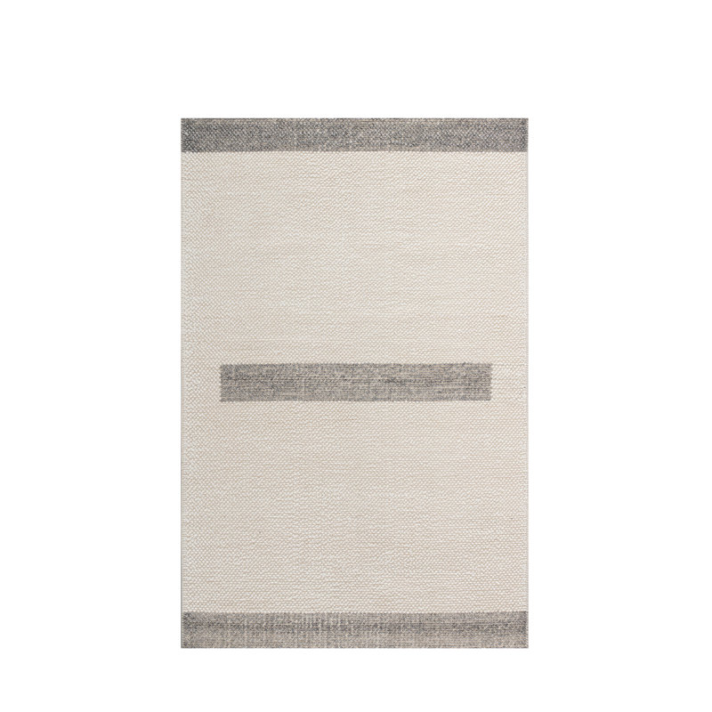 Hand Hooked Area Rug in Pewter/Ivory, Rectangle 10' x 14'